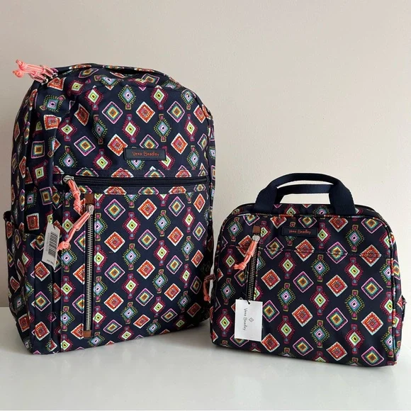 NEW Vera Bradley backpack lunch bag bundle Mini Medallion Disney Mini Banbury Backpack - Nylon | Vera Bradley main image 3